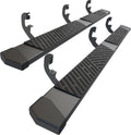 Black Textured Aluminum Crew Cab Running Boards for 2019-2025 Chevy