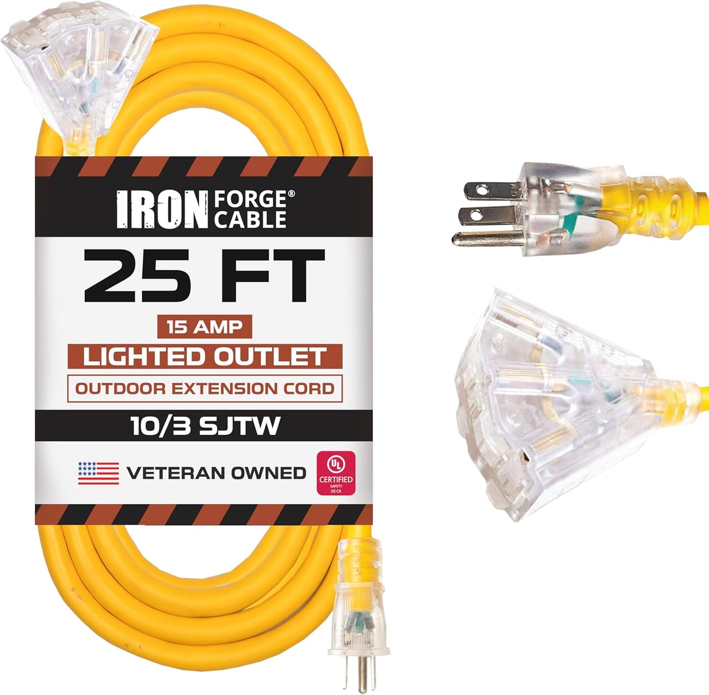 10 Gauge 25ft Lighted Outdoor Heavy Duty Extension Cord Review