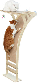 Cat Window Perch with Scratcher Ramp and Suction Cups - Sunny Climbing