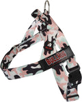 Pink & Mint Camouflage Bulldog Harness Small - No Choke Fit