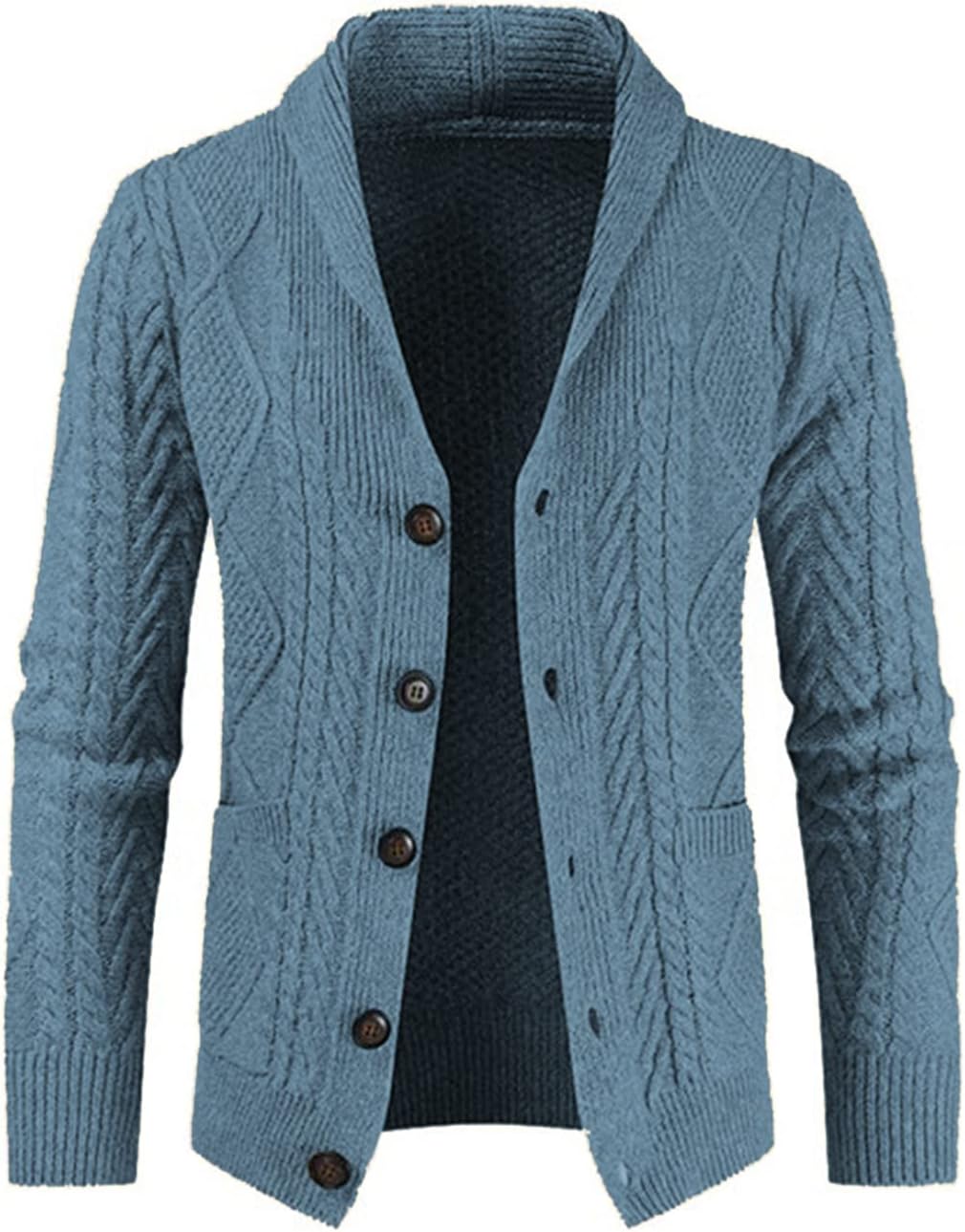 JMIERR Men's Casual Wool Blend Long Sleeve Cardigan Sweater