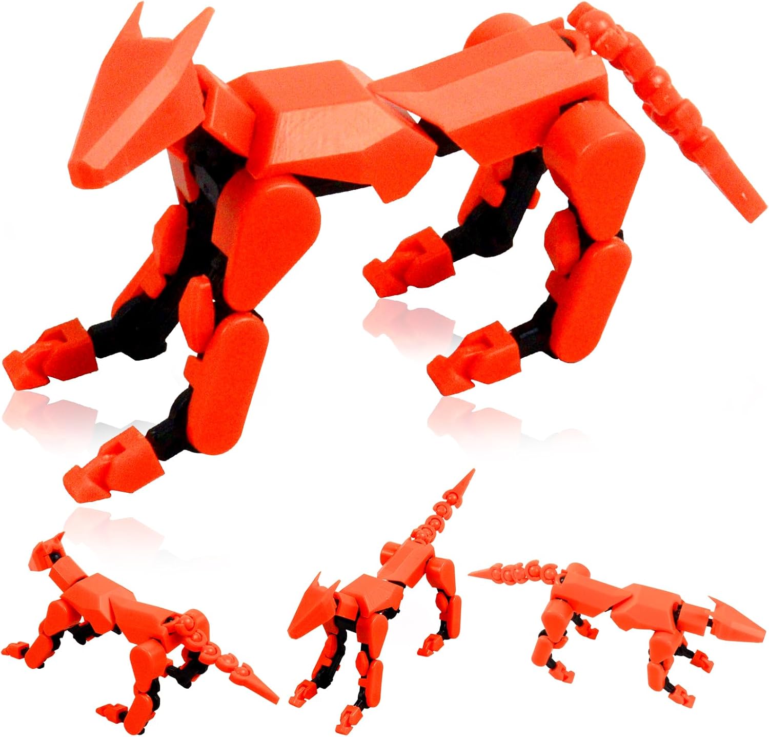 Titan13 Robot Dog: Movable, 3D Printed, Orange