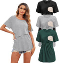 Ekouaer Maternity Nursing Tops 3 Pack - Soft Stretch Tee Set