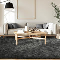 FinRec Soft Dark Grey 5x7 Feet Fuzzy Shaggy Area Rug Review
