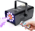 TCFUNDY Fog Machine with 9 LED Lights - Portable 500W Smoke Machine