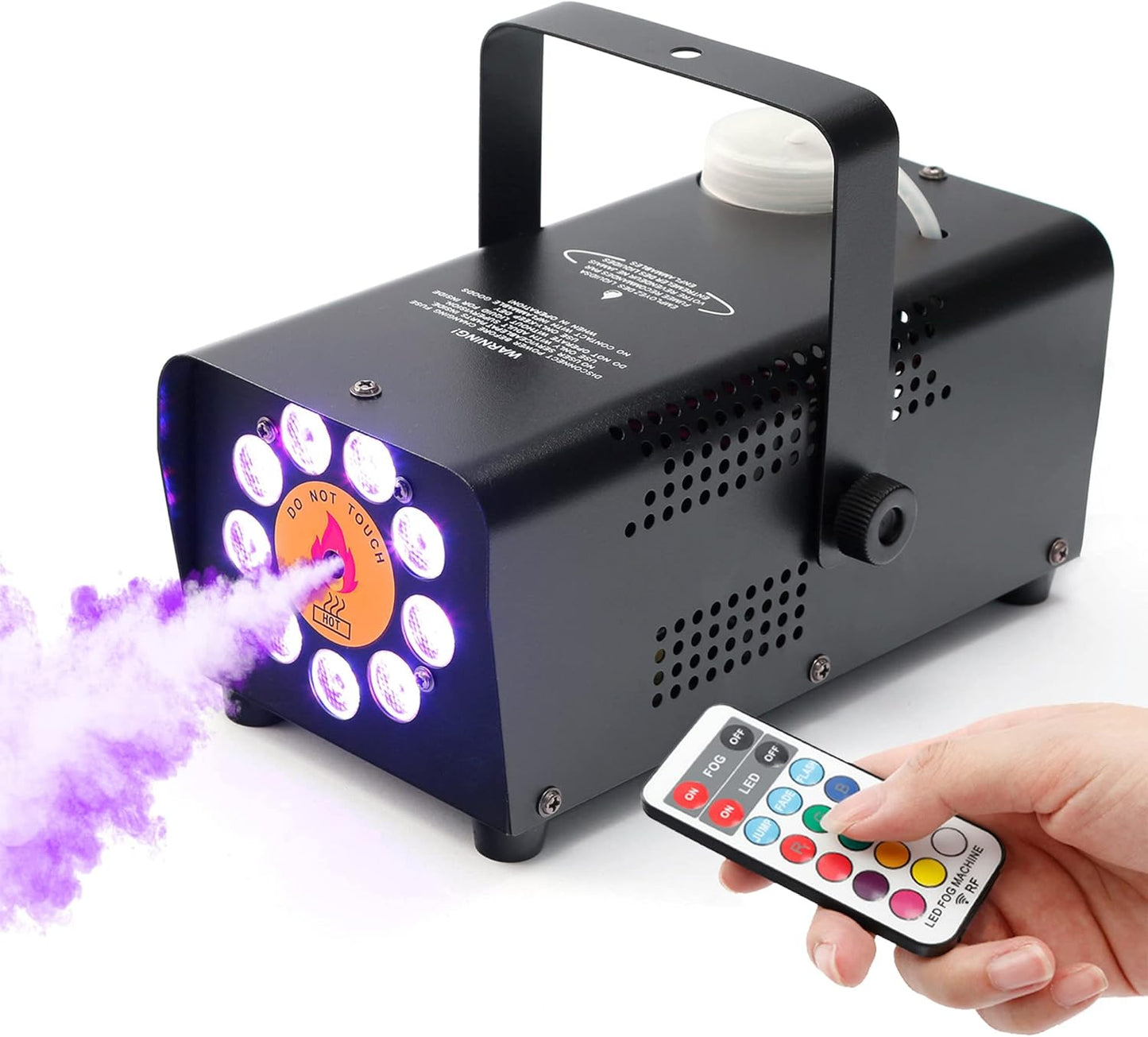TCFUNDY Fog Machine with LED Lights for Parties and Events