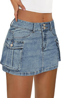 LILLUSORY Women Cargo Mini Skirt for Summer Fun and Style