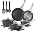BEZIA Induction Cookware Set 15-Piece - Healthy Non-Stick Ceramic