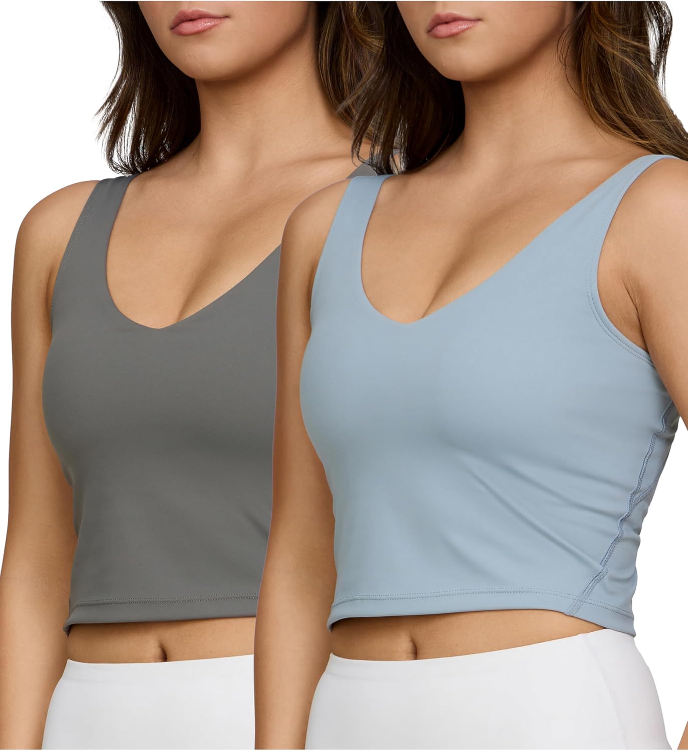 2 Pack Sports Bras for Women with Medium Support and Comfort