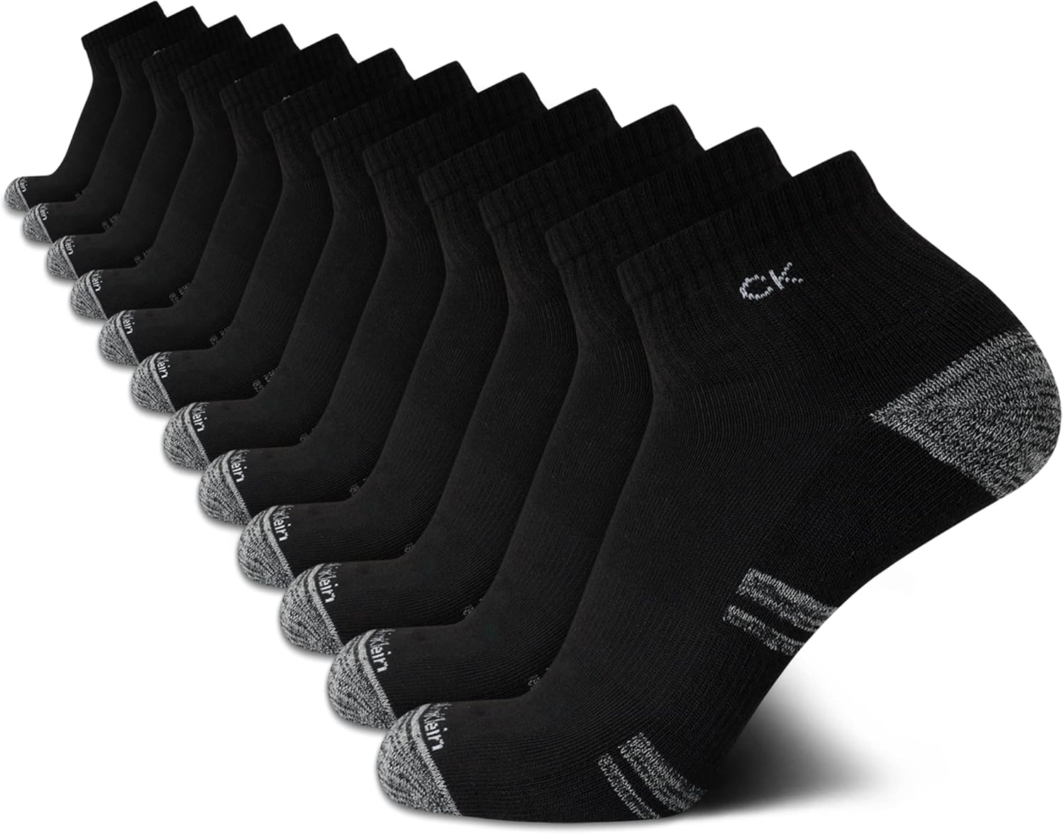 Calvin Klein Men's High Quarter Socks - 12 Pack for Comfort