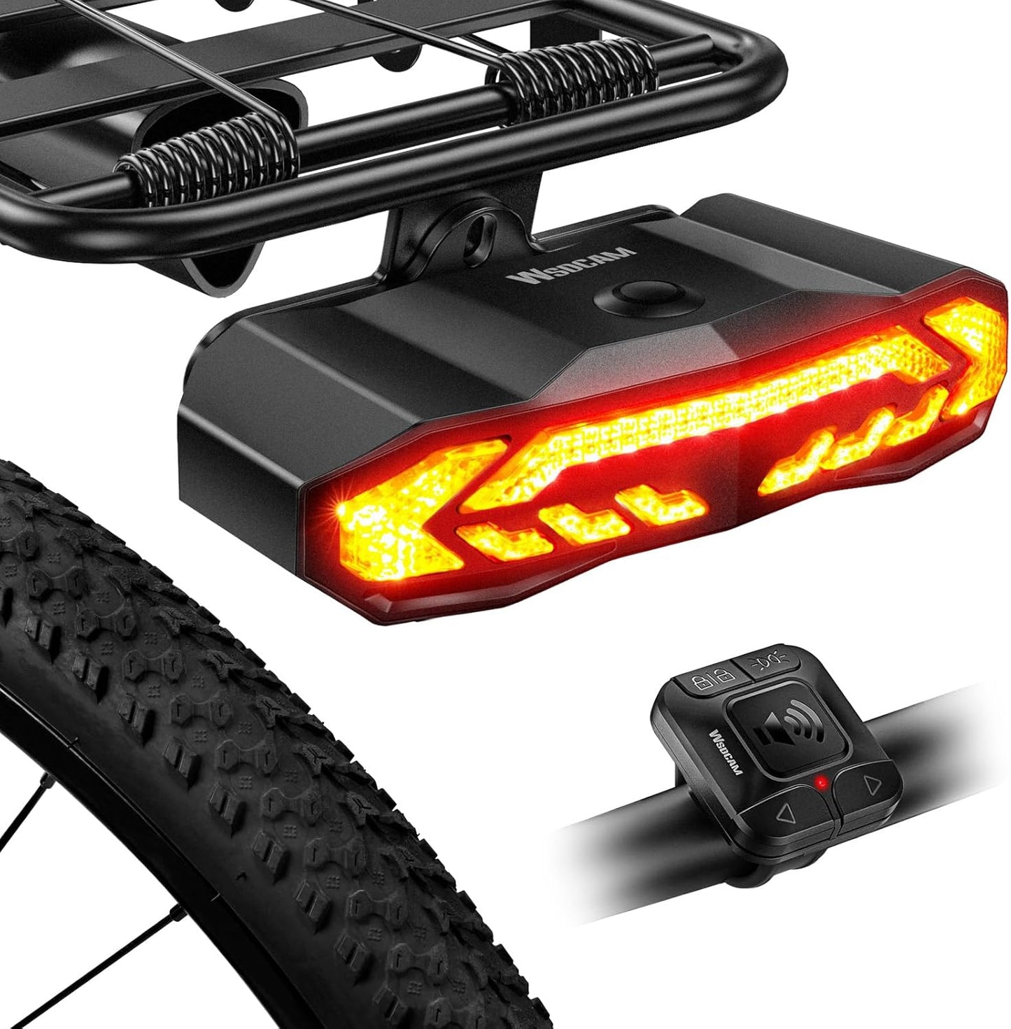 WSDCAM Smart Bike Tail Light with Turn Signals and Brake Light