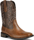 Lumeheel Cowboy Boots for Men - Classic Embroidered Square Toe Boots