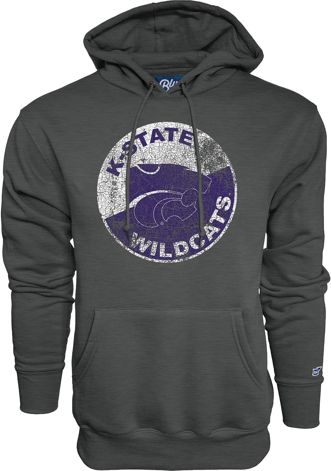 Kansas State Wildcats Men's Hoodie Vintage Cap Dark Heather