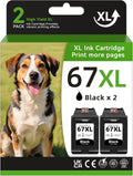 67XL Black Ink Cartridge Compatible for HP 67 - High Yield