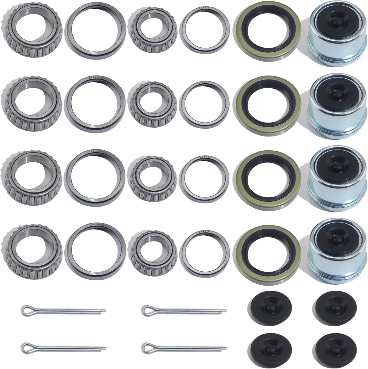4Sets Trailer Axle Hub Bearings Kit for 3500 lbs Spindle #84