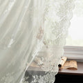 Elegant Ivory Lace Curtains for Living Room - 108 Inch Length