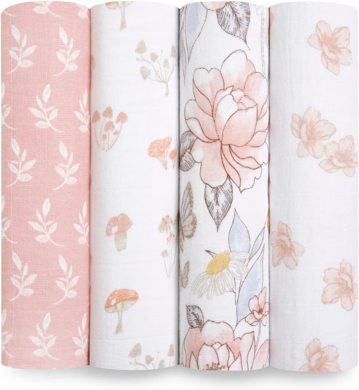 Organic Cotton Muslin Swaddle Blankets for Newborns & Infants