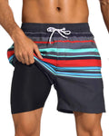 Mens Swim Trunks with Compression Liner 2-in-1 Quick Dry (Style PTBV)
