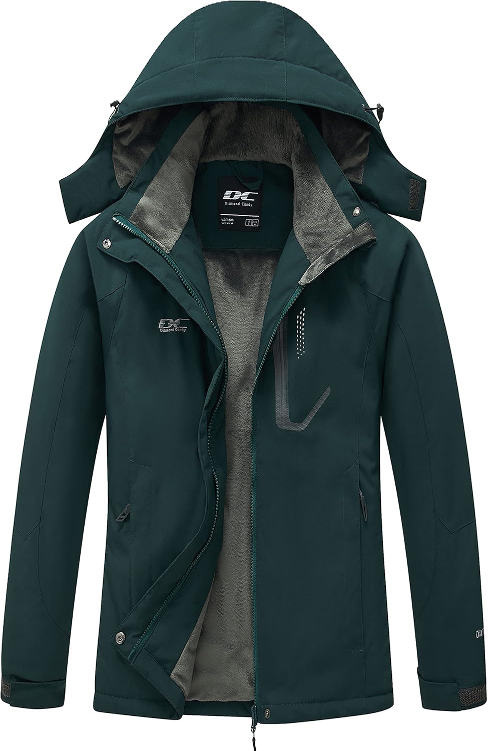 Hooded Windproof Ski Jacket by Diamond Candy