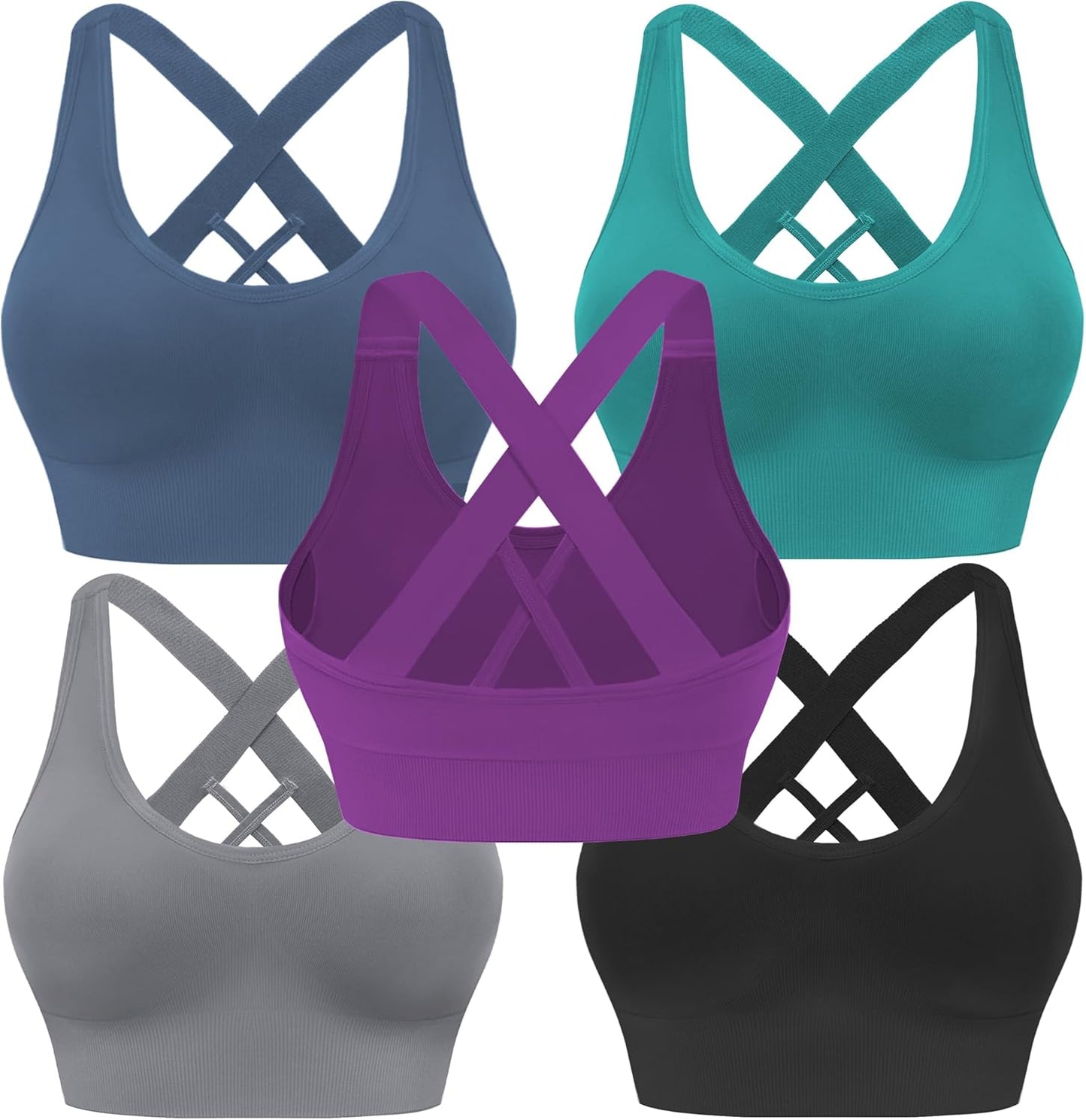 Evercute Sports Bra for Women: Stylish Medium Support Yoga Bra