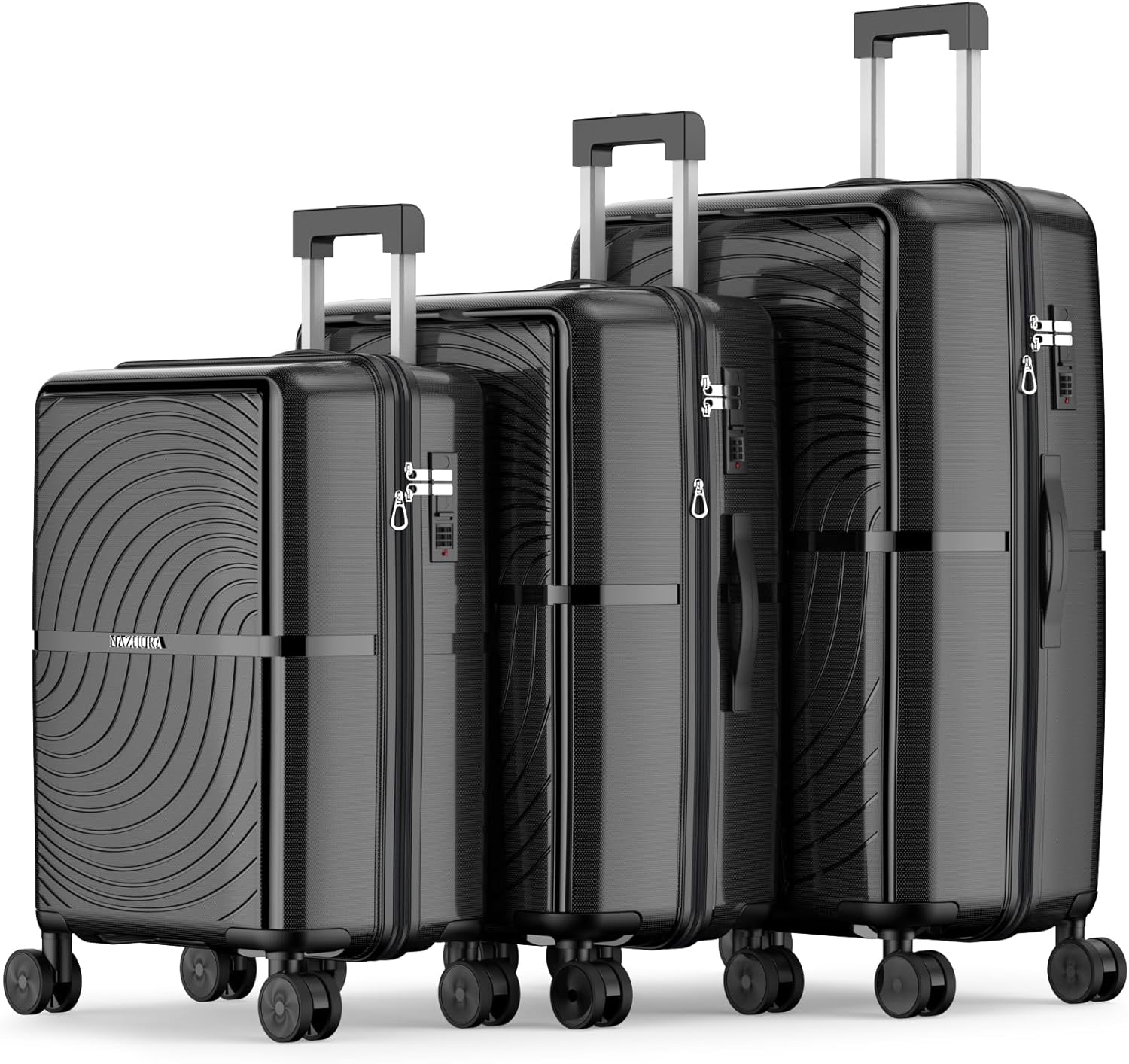 Nazhura Luggage Set: 3-Piece Hardside Suitcase Collection