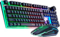 Wireless Gaming Keyboard and Mouse Combo with Knob - Rechargeable RGB