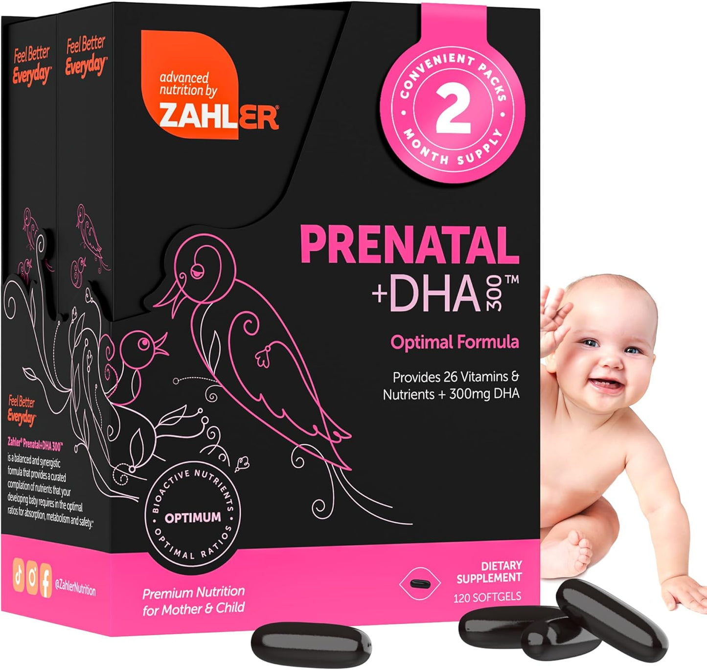 Zahler Prenatal Vitamin with DHA & Folate for Mother and Child