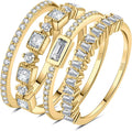 925 Sterling Silver Rings for Women with Cubic Zirconia - Stackable