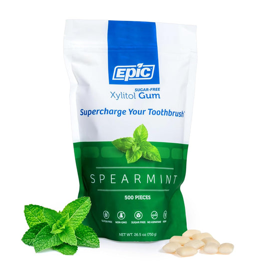 Epic 100% Xylitol Spearmint Chewing Gum for Fresh Breath