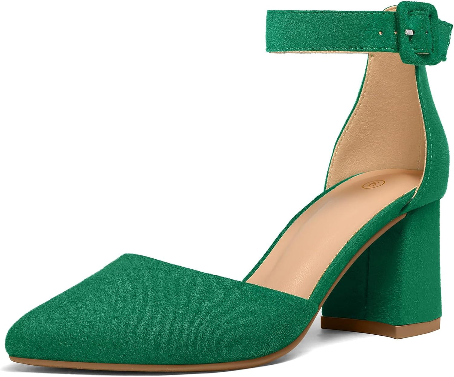 mysoft Women's Pointed Toe Low Chunky Heels for Any Occasion
