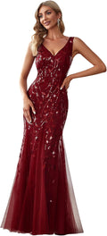 Ever-Pretty Women's Sequin Tulle Mermaid Evening Dress - Glam Glow pic