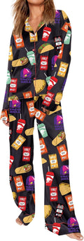 Comfortable Pajamas for Women Set with Funny Satin PJs