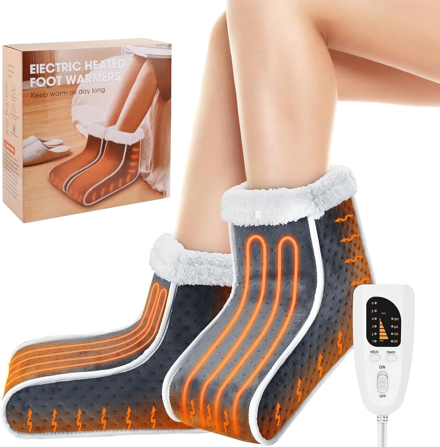 Split Electric Foot Warmer with Quick Heating for Comfort