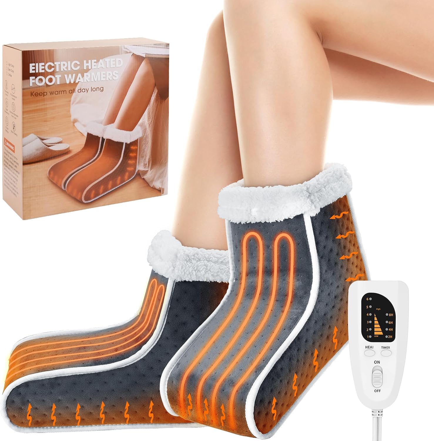 Split Electric Foot Warmer with Quick Heating for Comfort