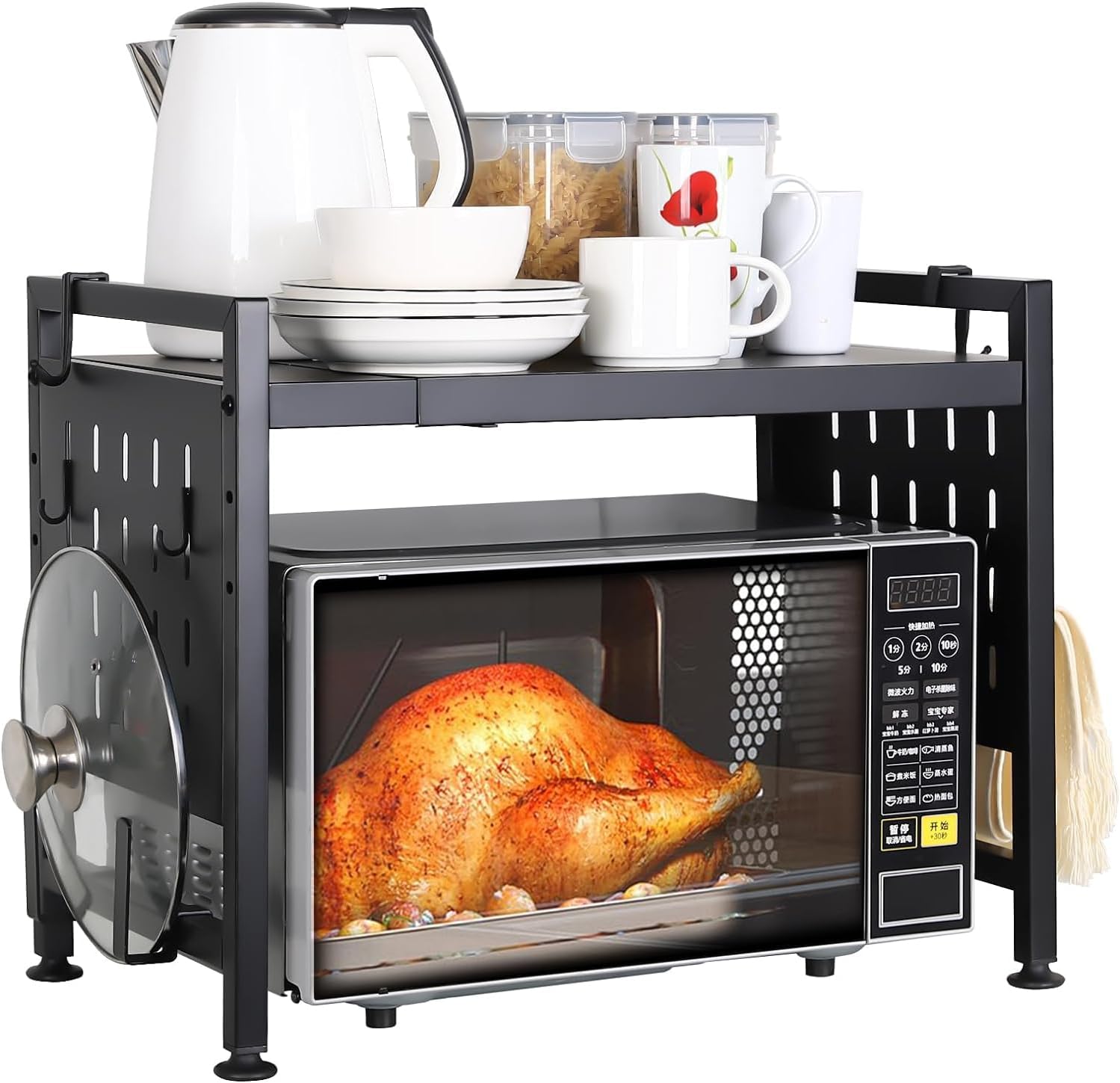 LoyalKBS Kitchen Microwave Rack - Space-Saving, Organized Cooking