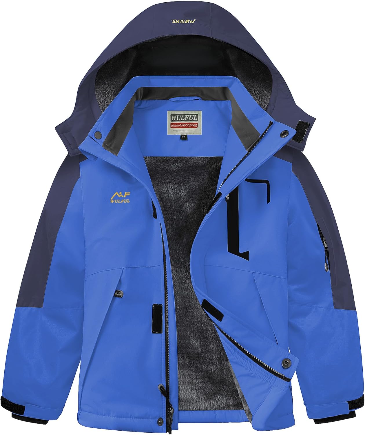 WULFUL Boys Winter Waterproof Ski Coat for Outdoor Adventures