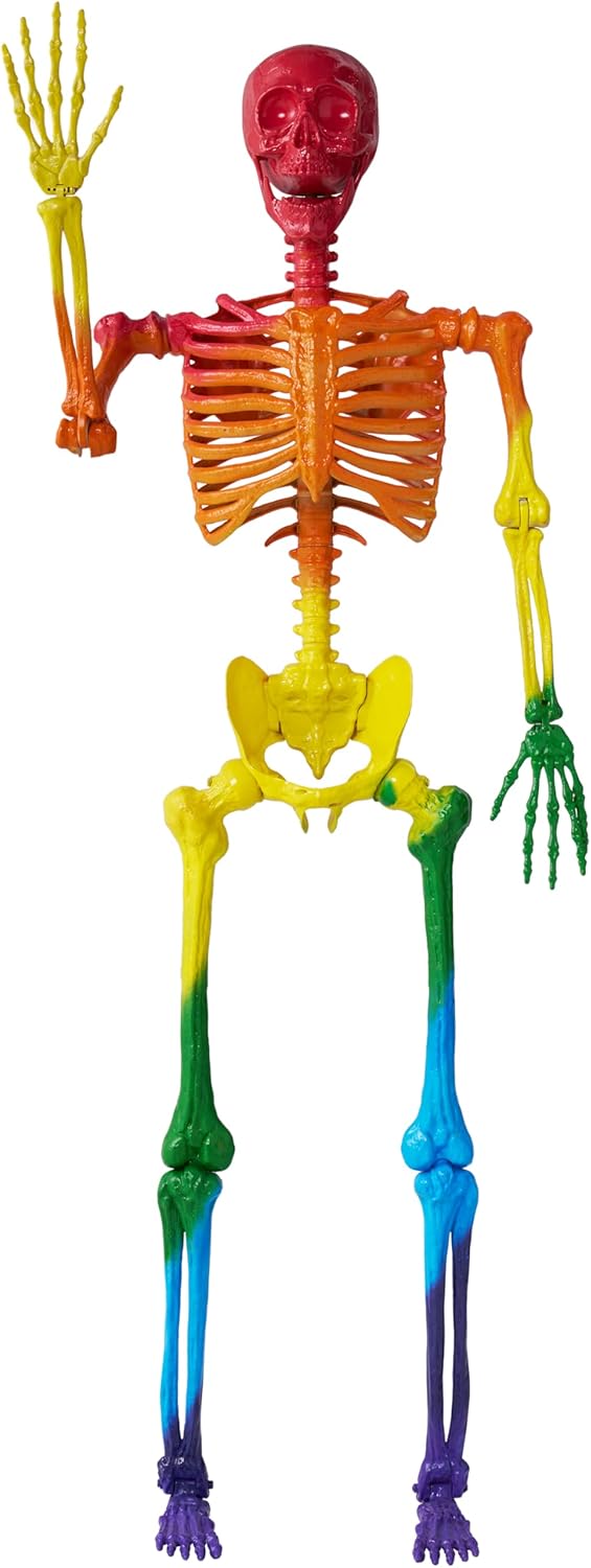 5.6 FT Halloween Posable Life Size Skeleton for Spooky Decor