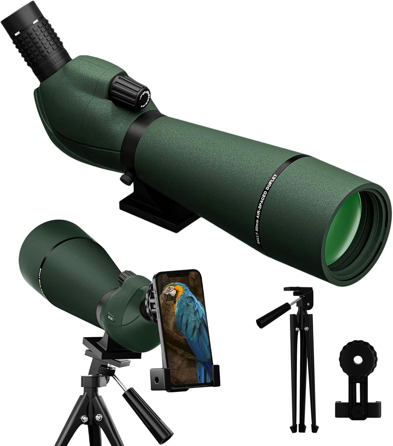 20-60X80 Spotting Scope for Shooting and Bird Watching