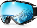 Ski Goggles OTG Over Glasses Snowboard Goggles - Anti-Fog, Helmet
