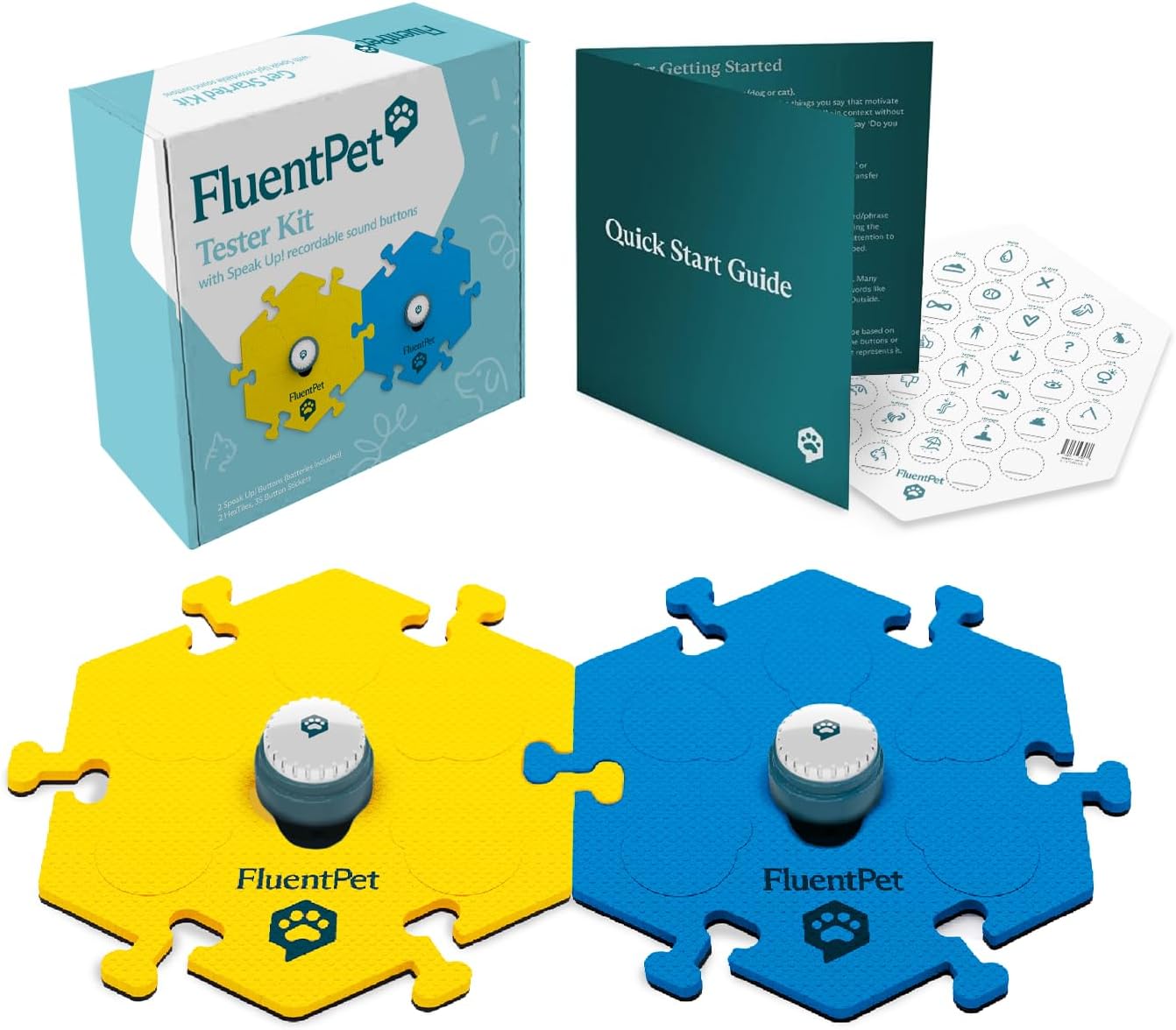 FluentPet Tester Kit - Dog Talking Buttons for Easy Training