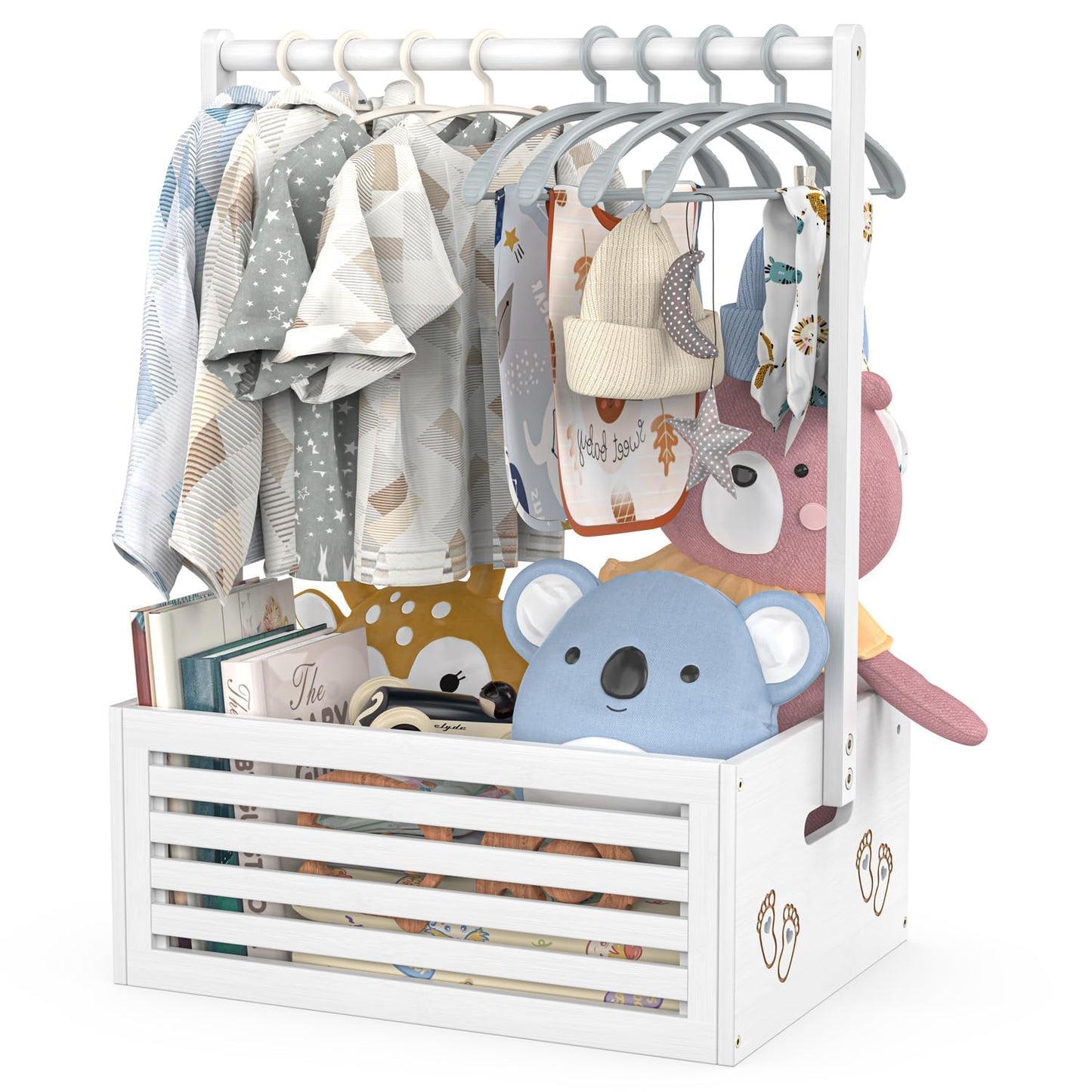 Baby Shower Crate Closet for Newborns - Elegant Gift Basket