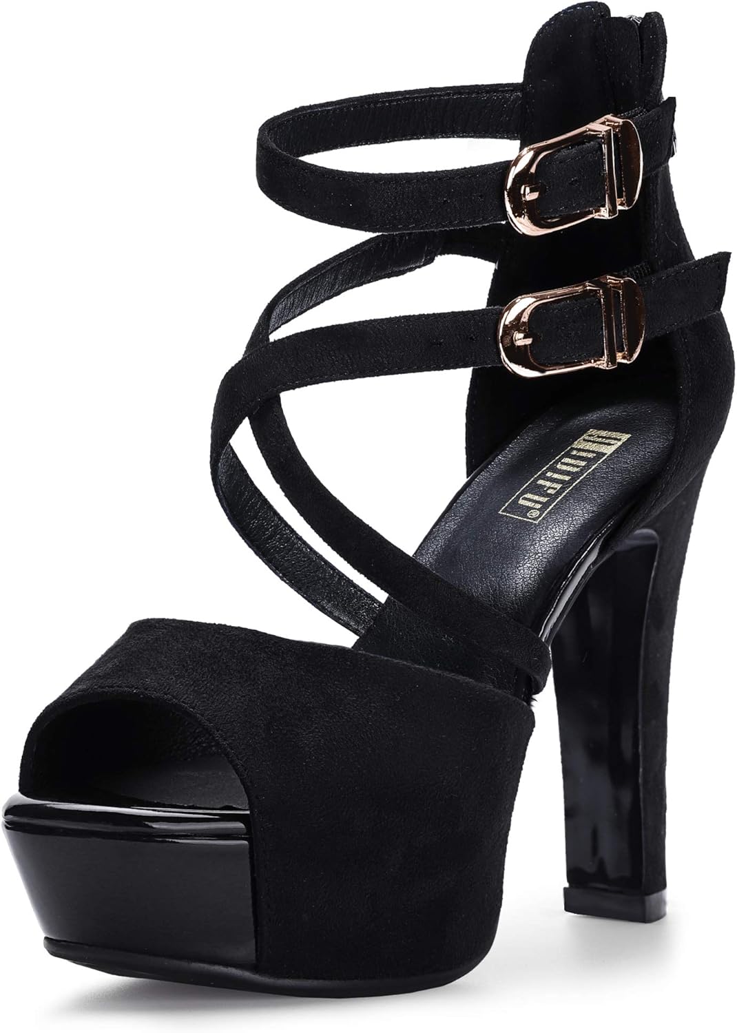 IDIFU Women's Crisscross Strappy Platform High Heels Sandals