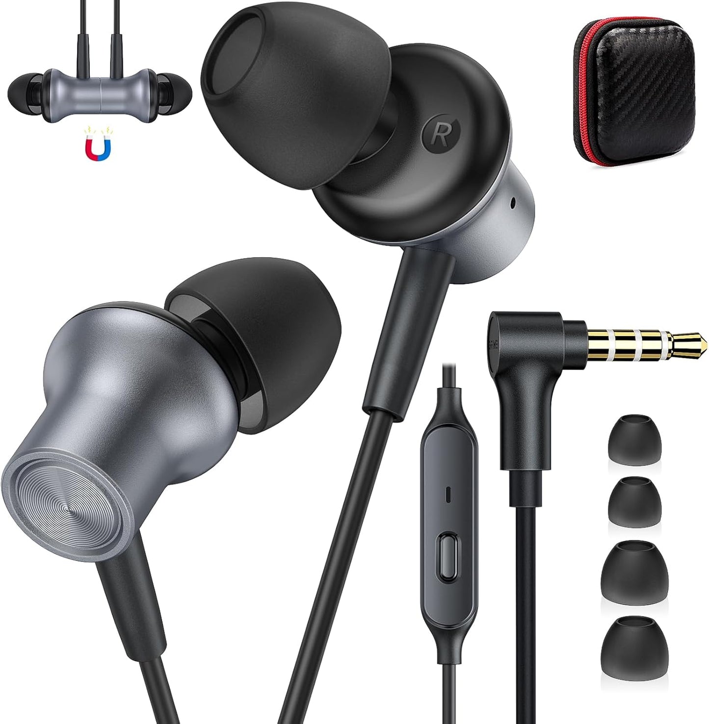 HiFi Wired Earbuds with Noise Canceling Mic