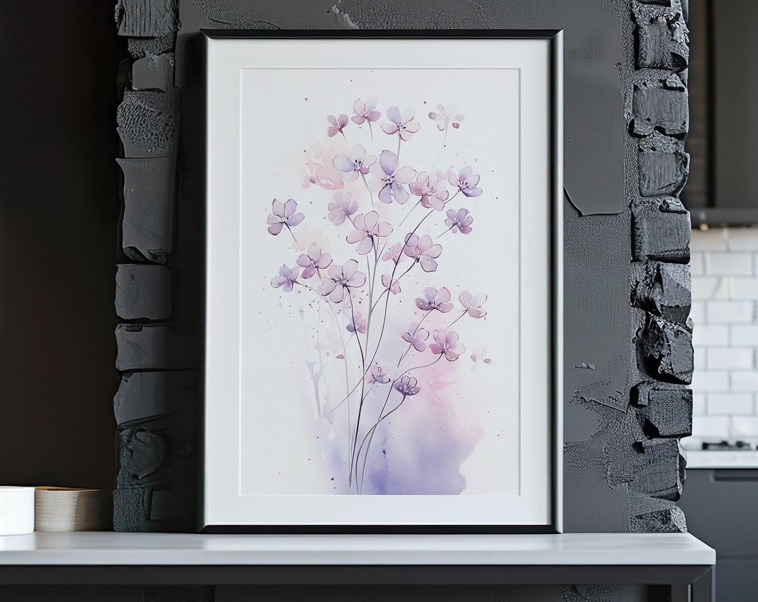 Custom Baby's Breath Watercolor Poster