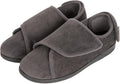 Men's Corduroy Slippers for Diabetic Swollen Feet - Adjustable Comfort