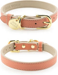 Rio Vegan Leather Dog Collar Peach - Padded Extra Small