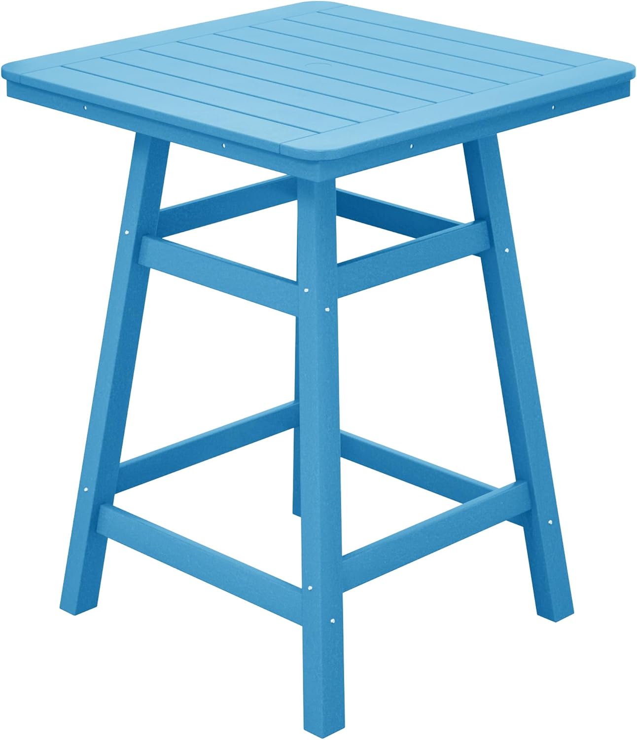 37 Square Patio Bar Table with Umbrella Hole - Pacific Blue