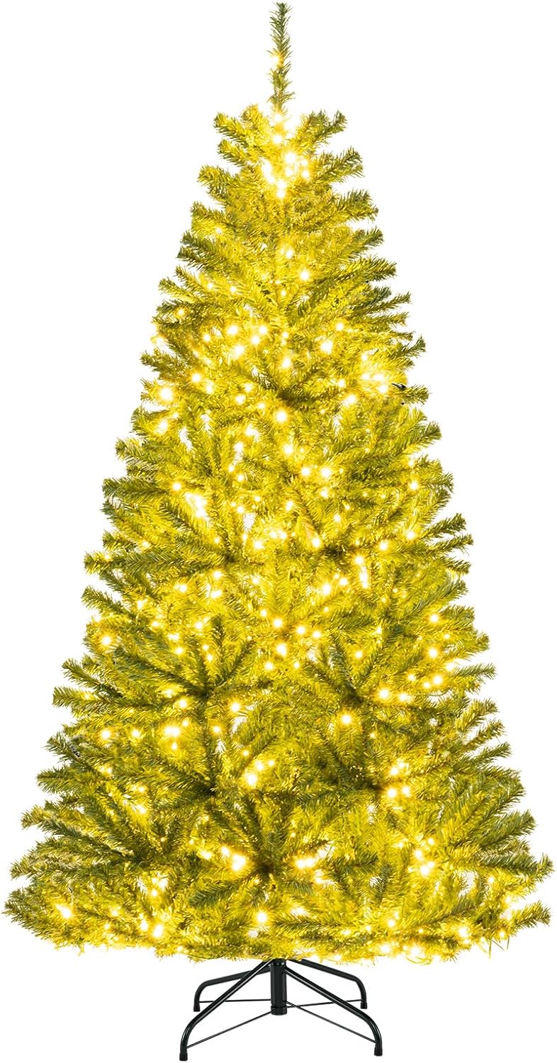 Goplus 6 FT Pre-Lit Artificial Christmas Tree with 700 LED Lights