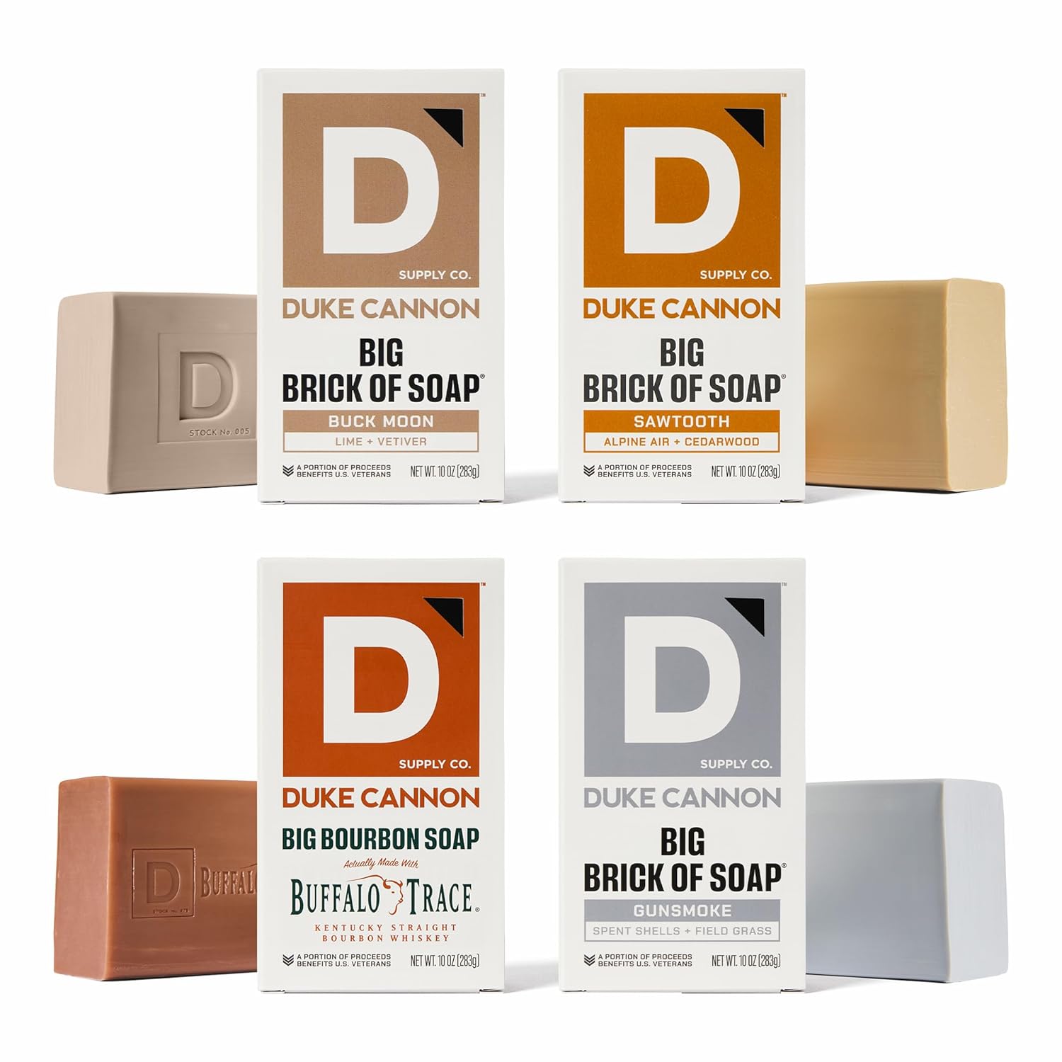 Duke Cannon Large Bar Soap Bundle for Men - 4 Pack of Scents