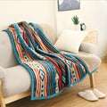 Boho Sherpa Throw 60in x 50in - Soft Reversible Plush Throw